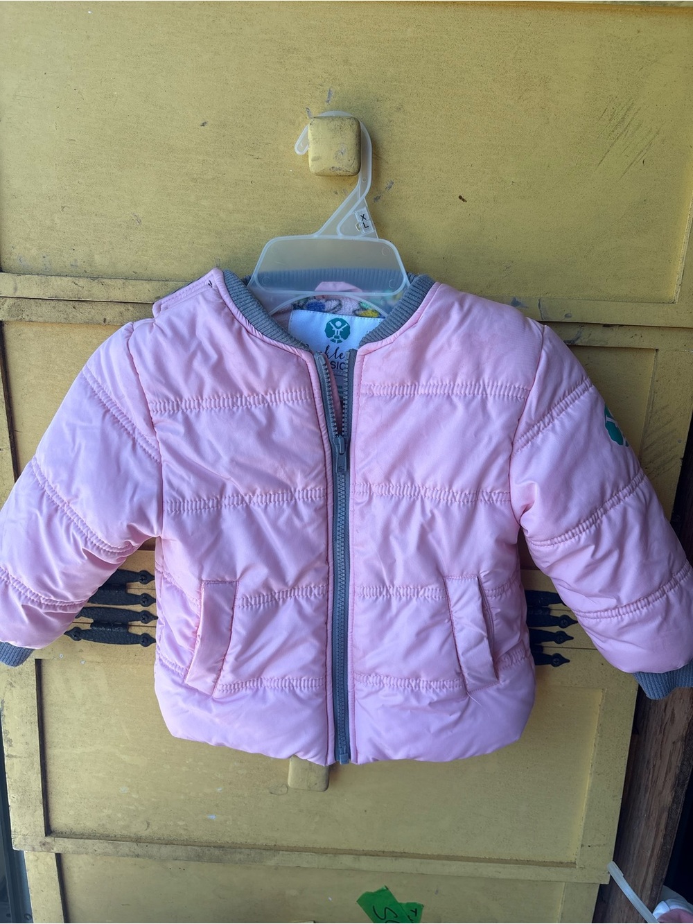 Buckle me Baby Pink Quilted Puffer Jacket for Kids